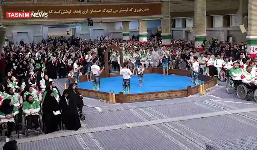 حرکات ورزش باستانی در حسینیه امام خمینی (ره)