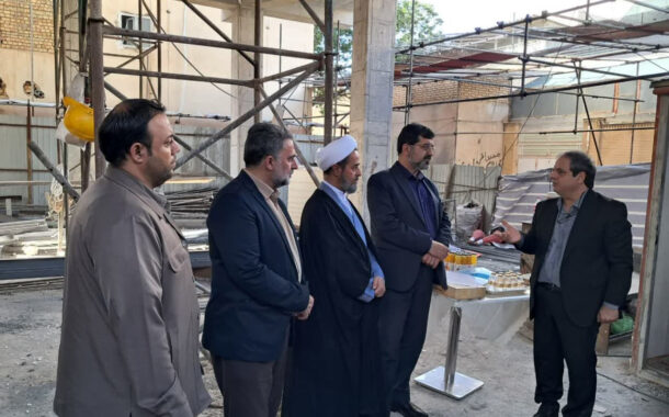 بازدید استاندار قم از یک هتل در حال ساخت